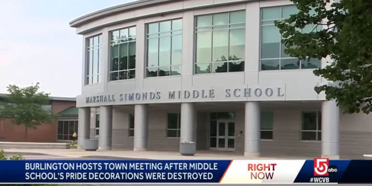 Community outrage after Burlington, MA Middle School students counter-program Pride celebration