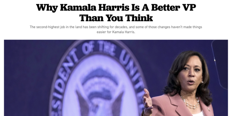 Politico: Harris is a pretty good VP, really