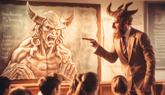 Teacher Put on Leave for Wearing Devil Costume and Greeting Students With ‘Hail Satan’