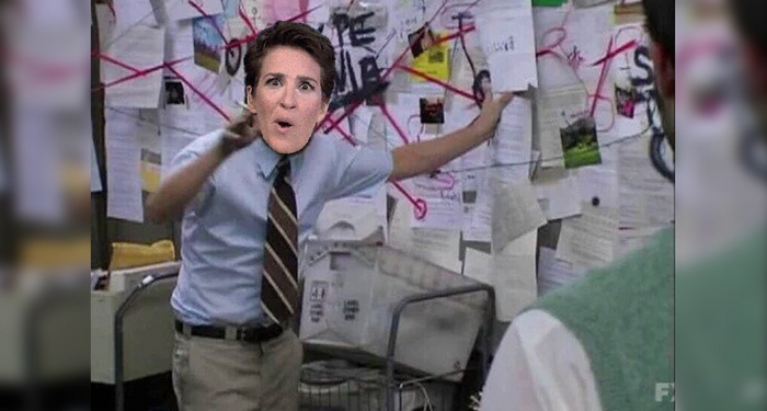 Maddow Stitches Insane Argument Linking Trump to Synagogue Bomb Threats