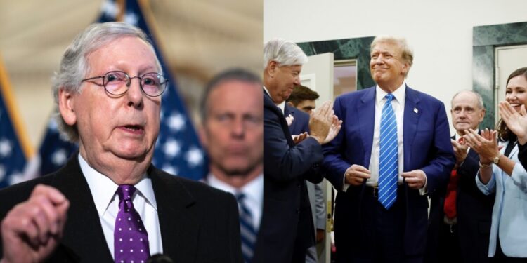 McConnell Had ‘Entirely Positive Meeting’ With Trump During Presumptive GOP Nominee’s Capitol Hill Visit