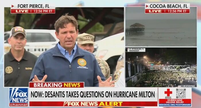 DeSantis NUKES Press Trying to Have Him Tie Hurricane Milton to Climate Change