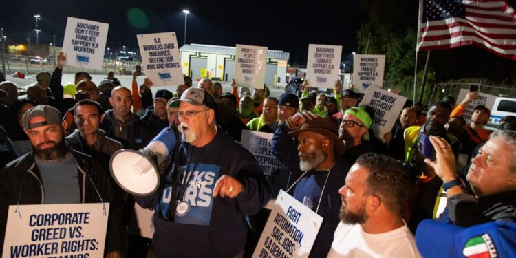 Dock Workers Sound Off As They Hit Picket Lines In Massive Strike