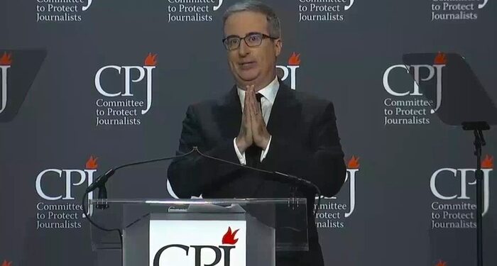 John Oliver Delights In ‘Stupid’ Elon Buying ‘Online Sewer’ Twitter at CPJ Gala