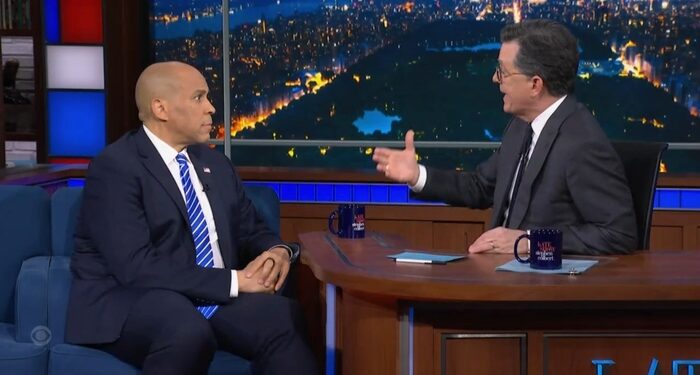 Colbert Helps Booker Compare Himself To The Civil Rights Movement