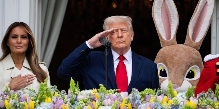 Trump And Melania Play, Color With Kids At White House Easter Egg Roll
