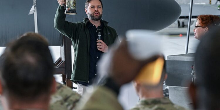 JD Vance Serves Beer To Service Members During Refueling Stop, Reminds Himself Not To ‘Chug’