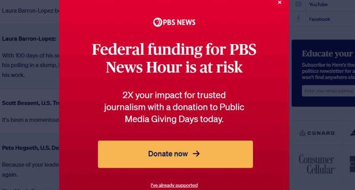 Hours Before Trump Laid Hammer on PBS/NPR, Outlets Sponged for Change by Email